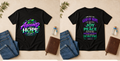 Abound in Hope | Romans 15:13 Youth Christian T-Shirt – Black front and back mockup