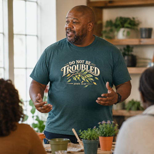 Do Not Be Troubled | John 14:27 Men's Christian T-Shirt