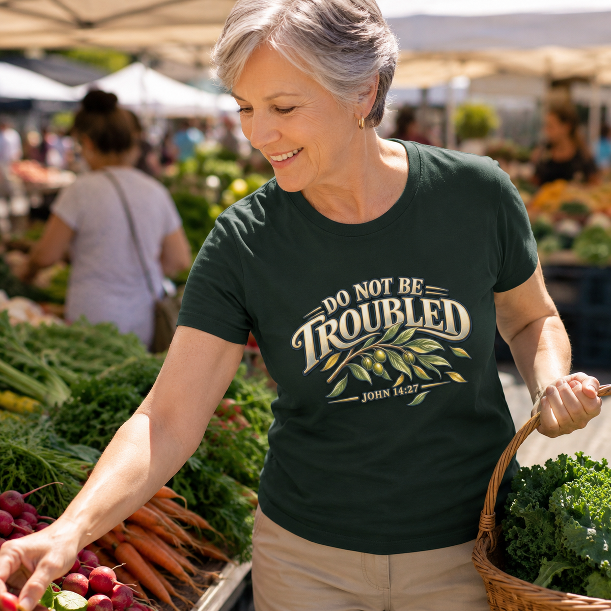 Do Not Be Troubled | John 14:27 Women's Christian T-Shirt