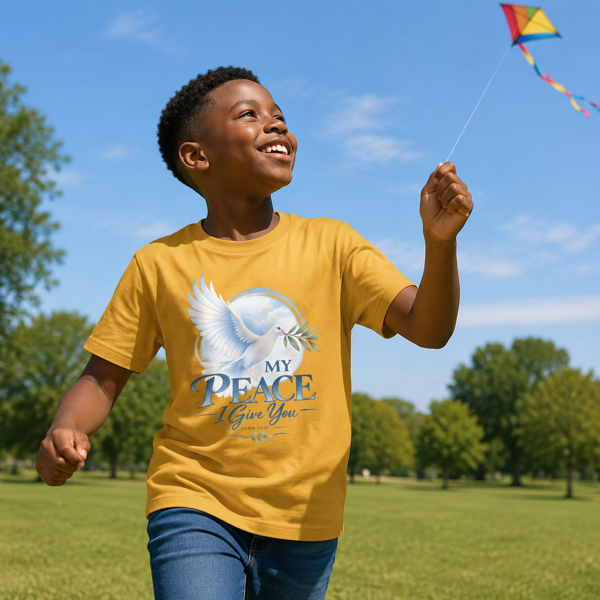 My Peace I Give You | John 14:27 Youth Christian T-Shirt