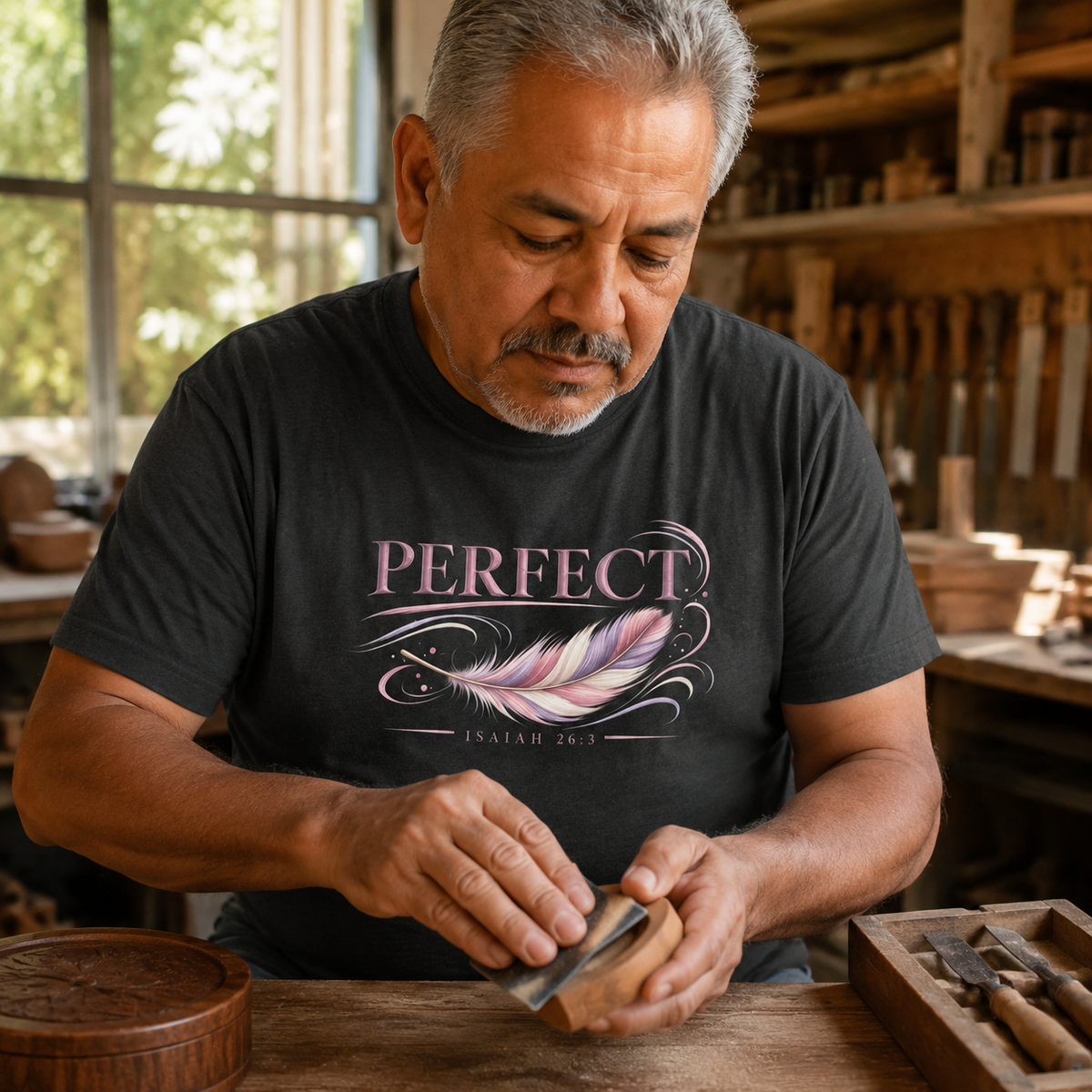 Perfect Peace | Isaiah 26:3 Men's Christian T-Shirt
