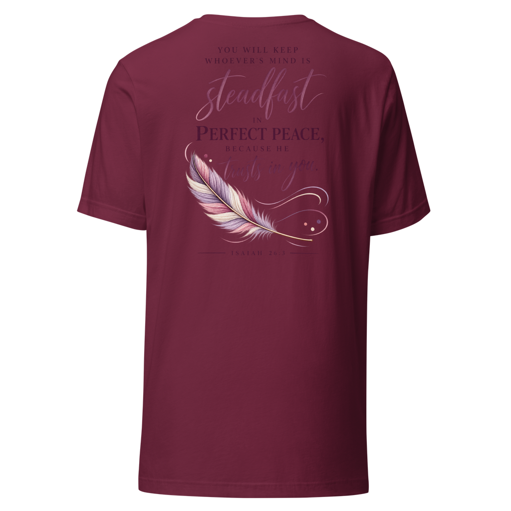 Perfect Peace | Isaiah 26:3 Women's Christian T-Shirt