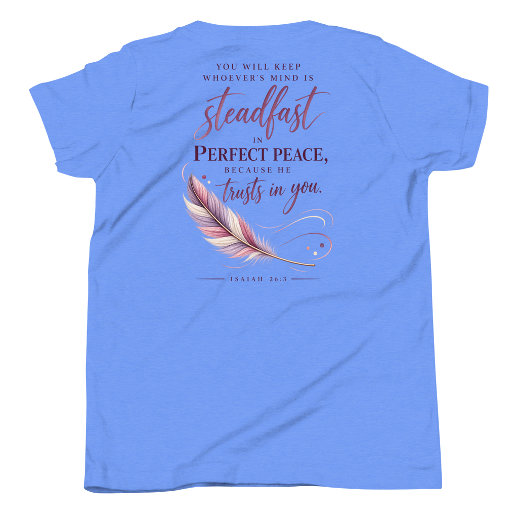 Perfect Peace | Isaiah 26:3 Youth Christian T-Shirt