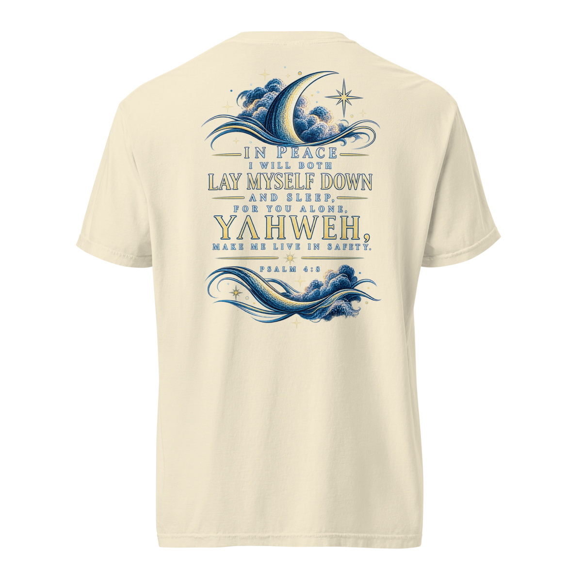 Rest Easy | Psalm 4:8 Men's Christian T-Shirt