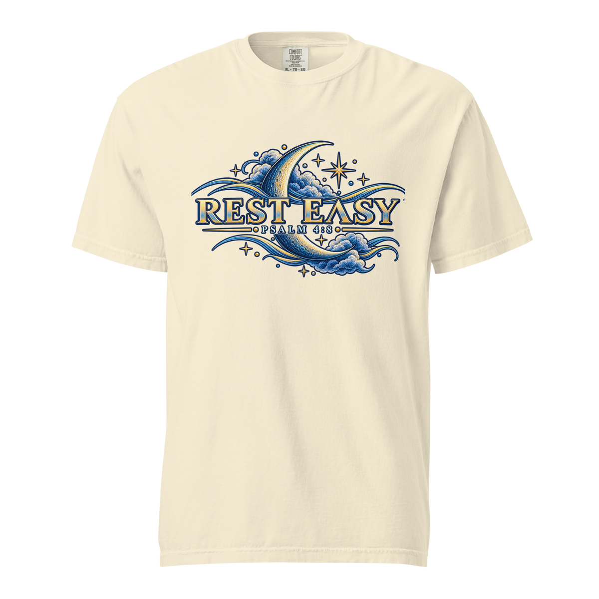Rest Easy | Psalm 4:8 Men's Christian T-Shirt