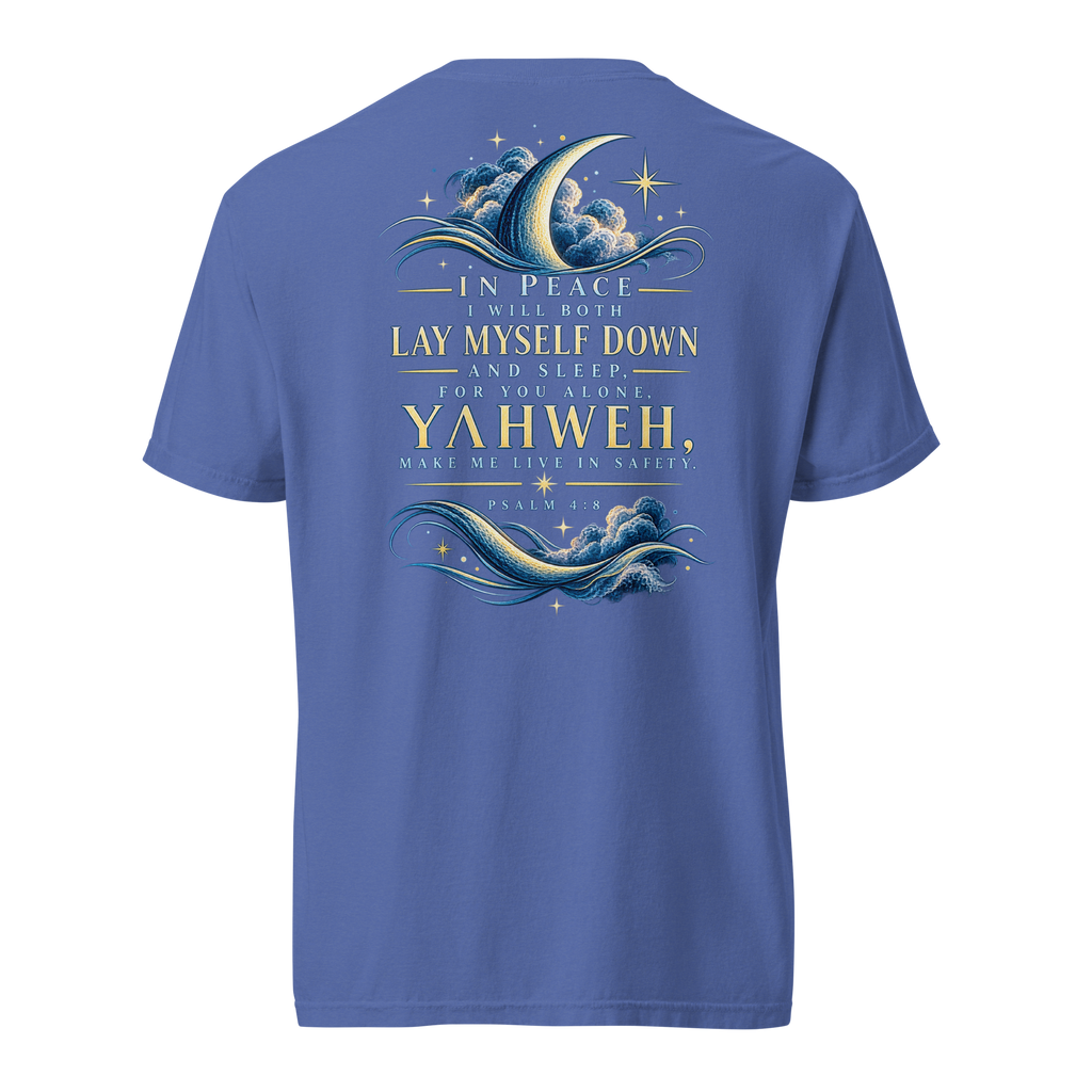 Rest Easy | Psalm 4:8 Men's Christian T-Shirt