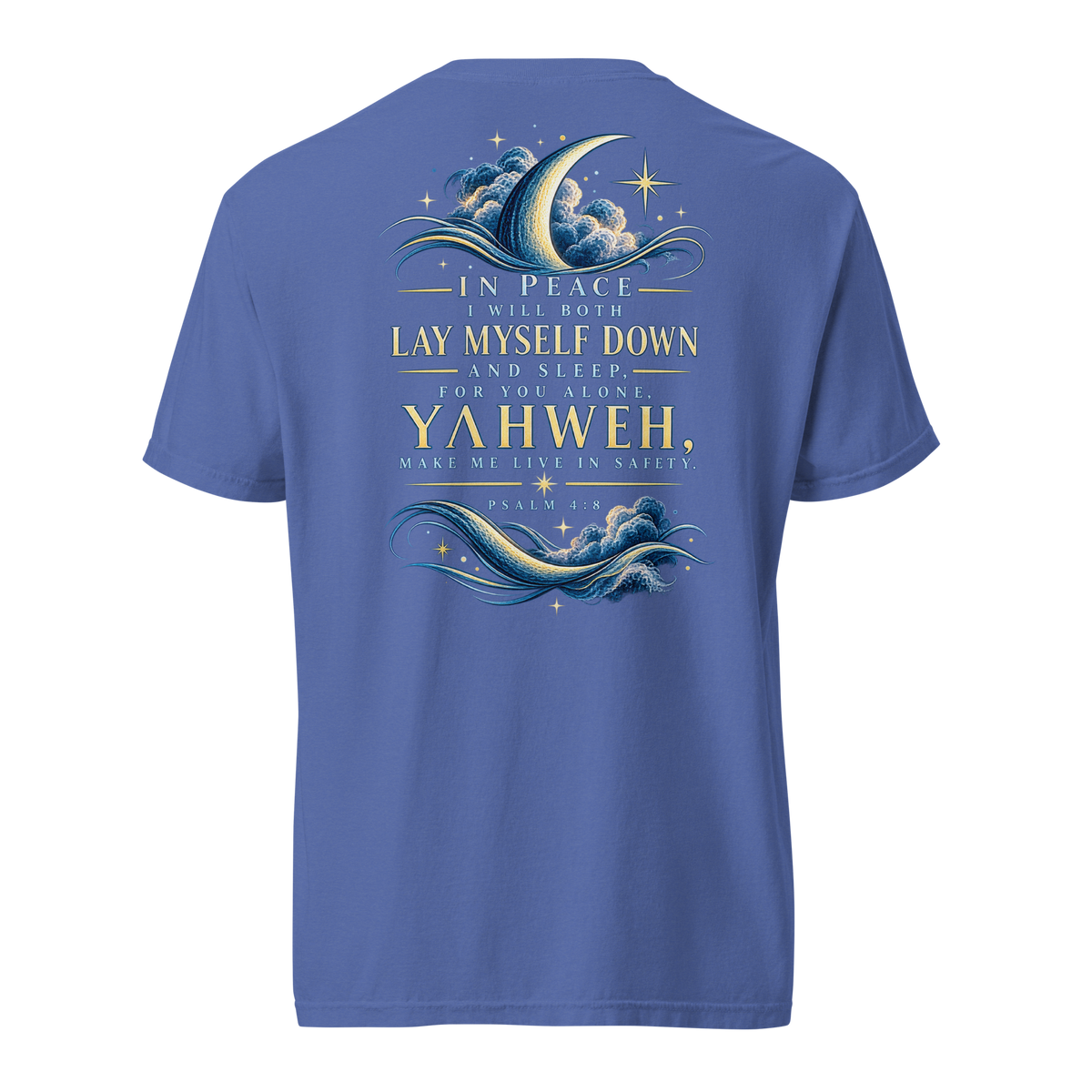 Rest Easy | Psalm 4:8 Men's Christian T-Shirt