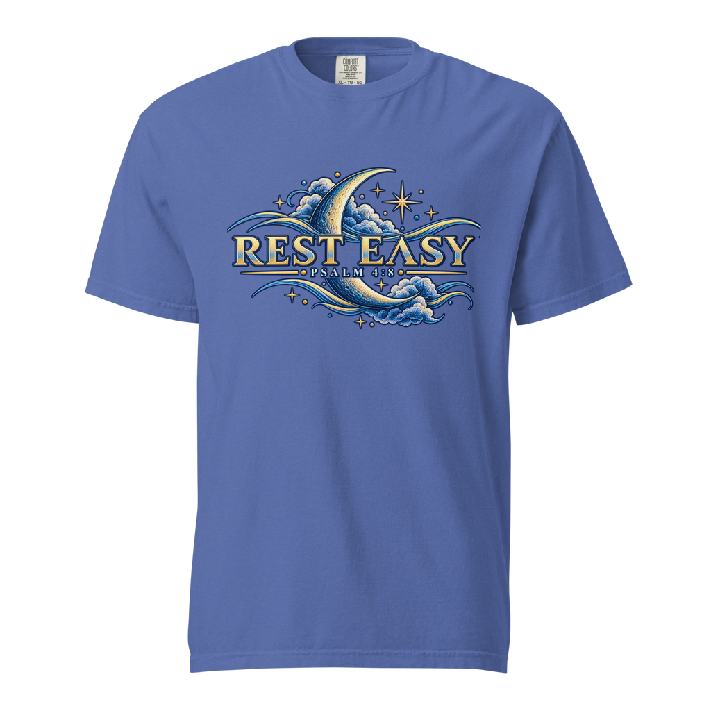 Rest Easy | Psalm 4:8 Men's Christian T-Shirt