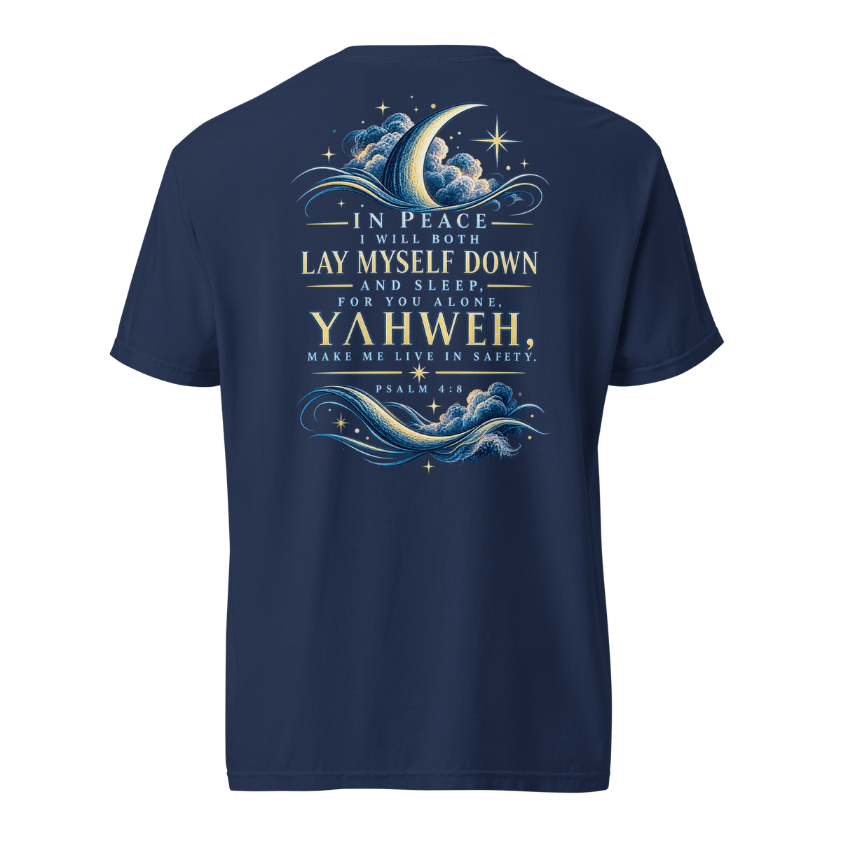 Rest Easy | Psalm 4:8 Men's Christian T-Shirt