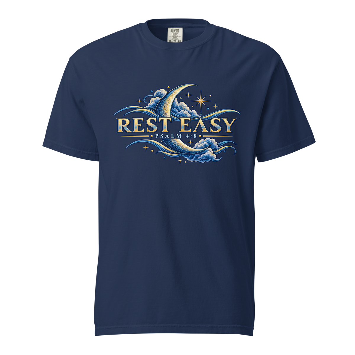 Rest Easy | Psalm 4:8 Men's Christian T-Shirt