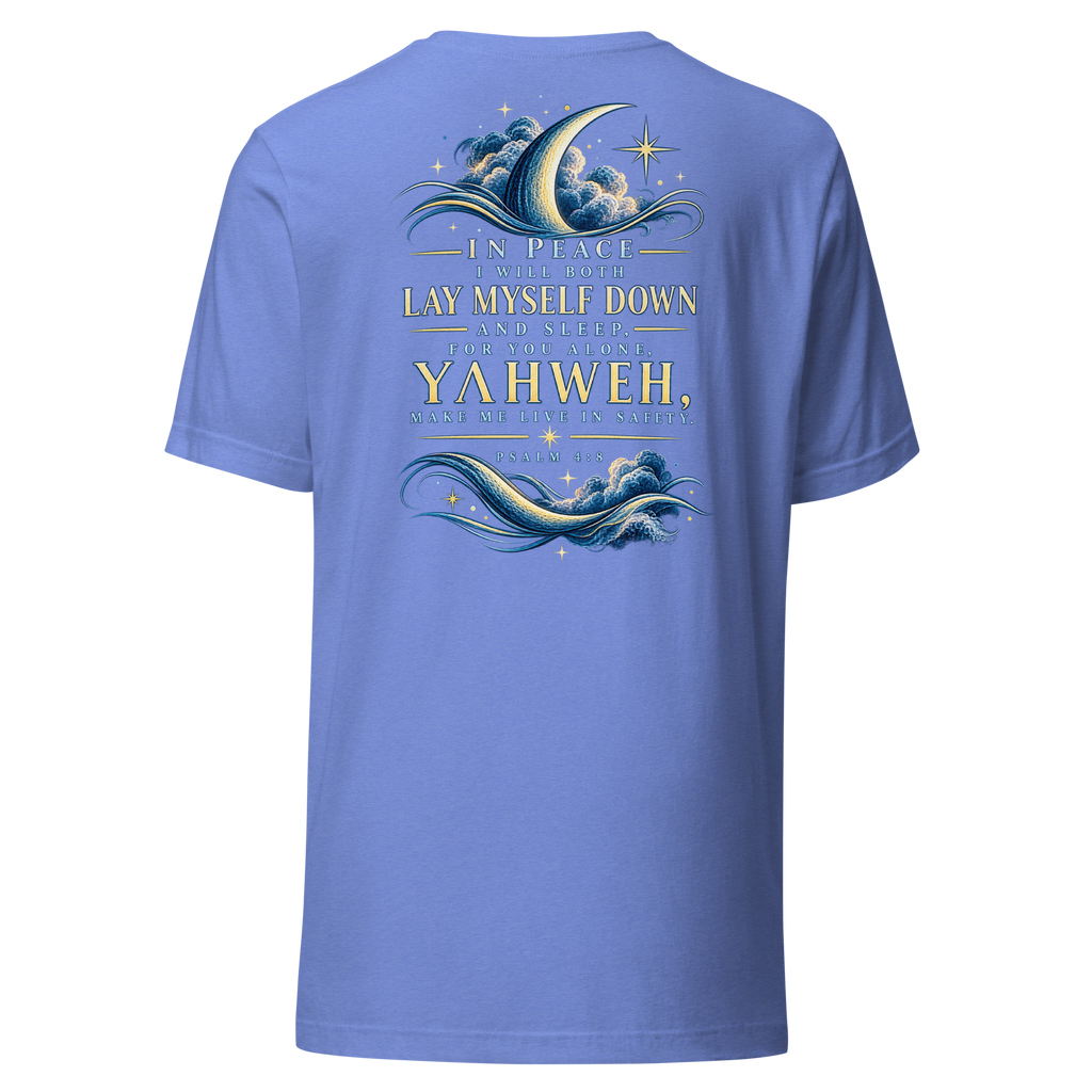 Rest Easy | Psalm 4:8 Women's Christian T-Shirt