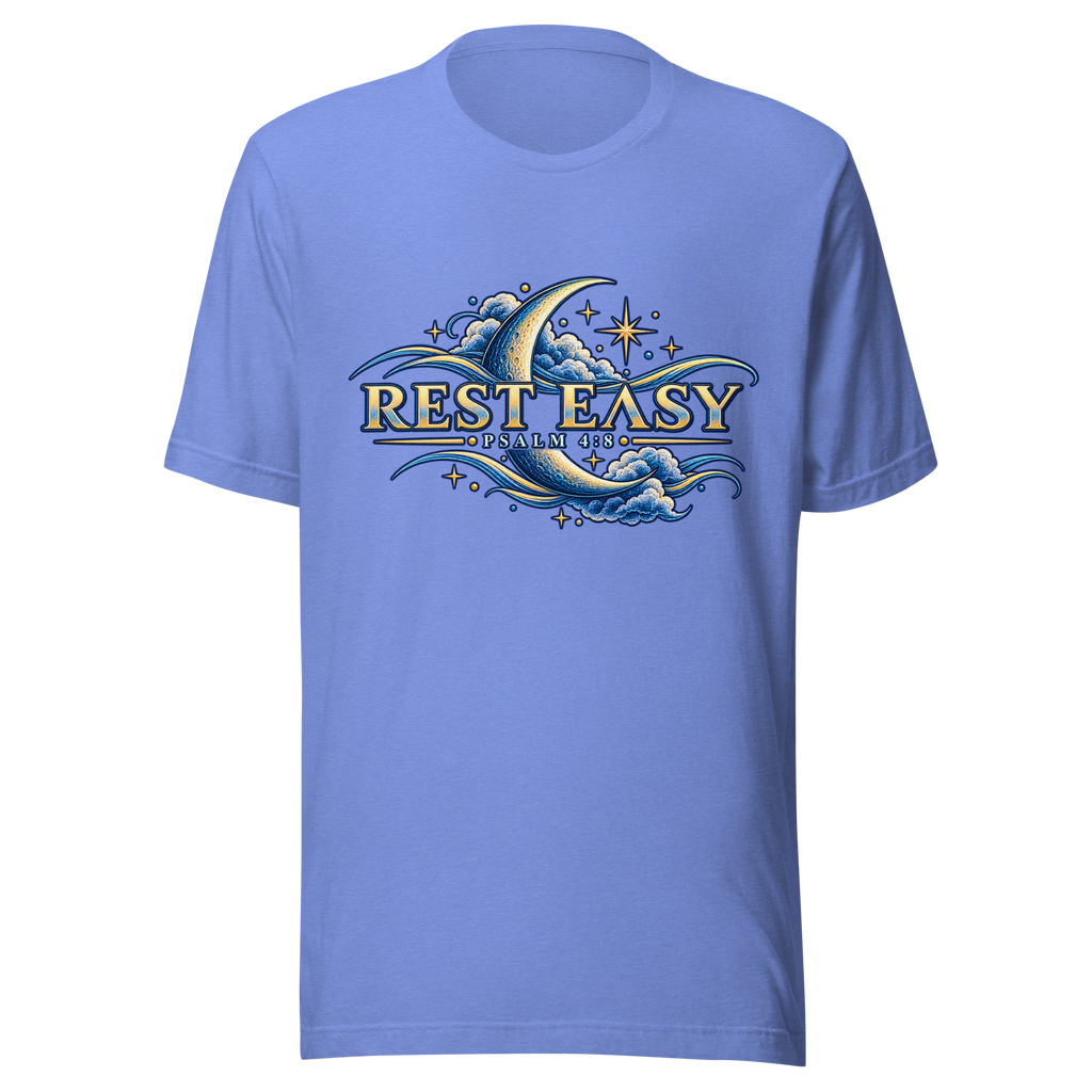 Rest Easy | Psalm 4:8 Women's Christian T-Shirt
