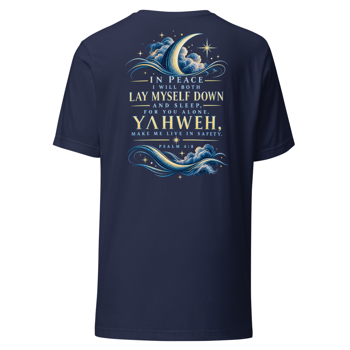 Rest Easy | Psalm 4:8 Women's Christian T-Shirt