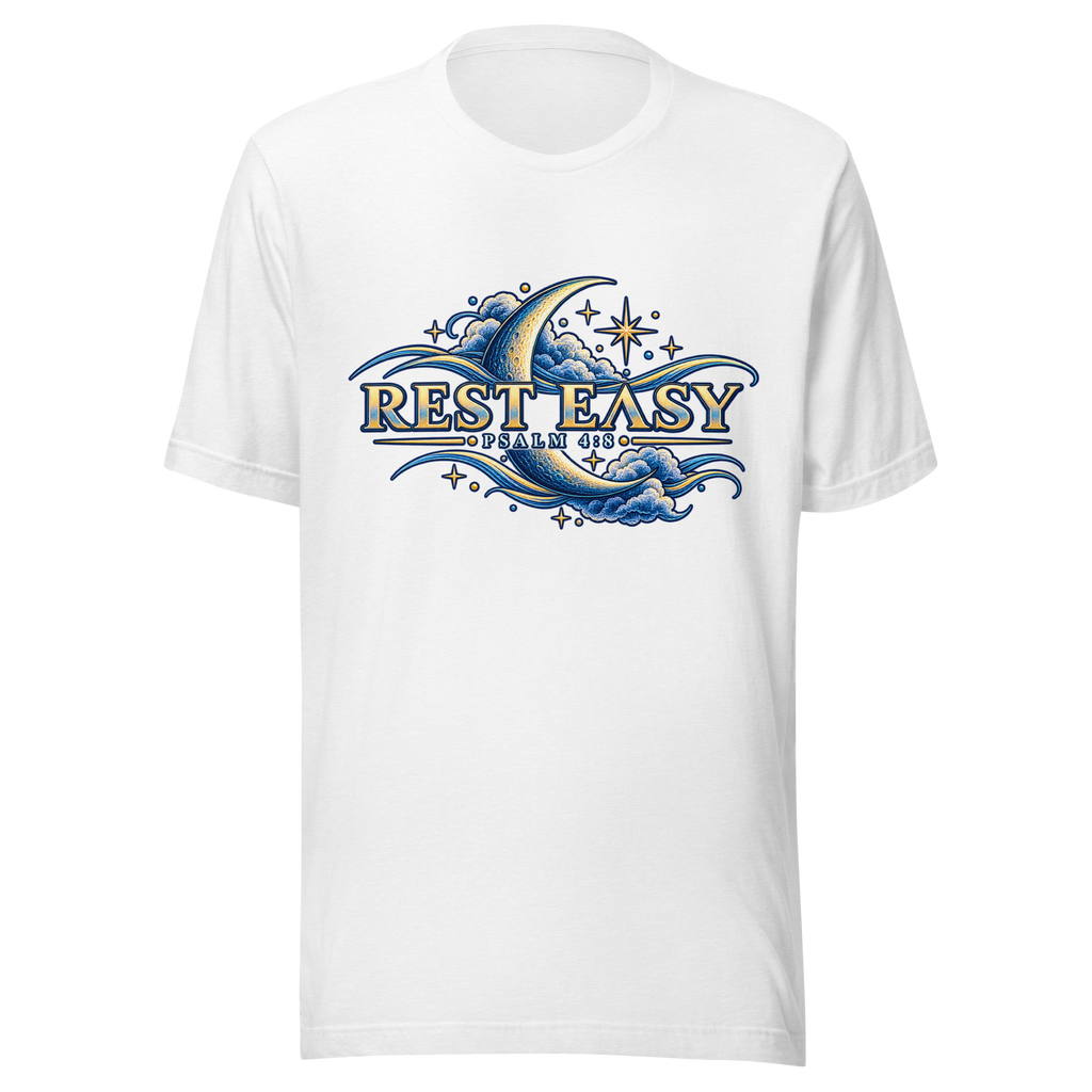 Rest Easy | Psalm 4:8 Women's Christian T-Shirt