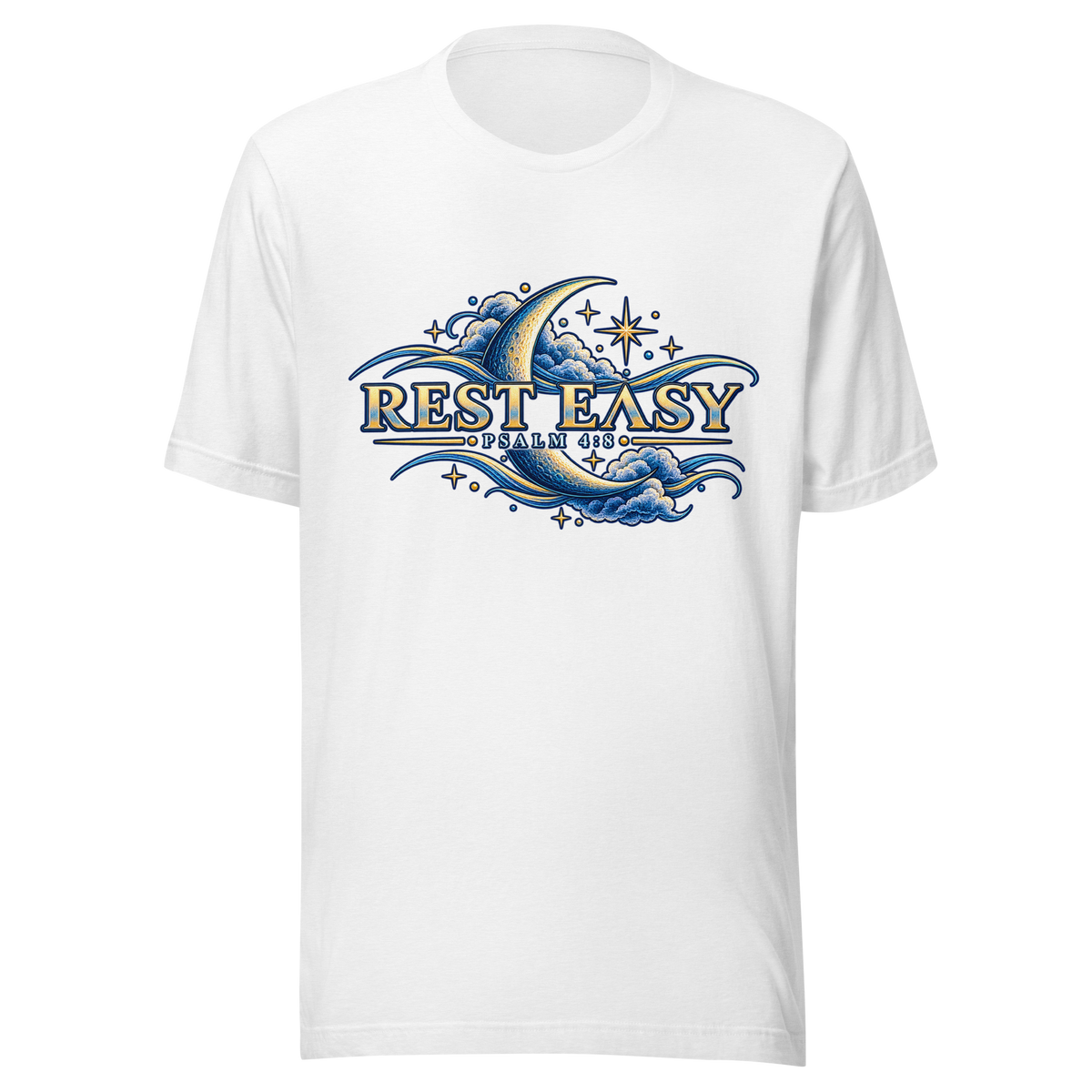 Rest Easy | Psalm 4:8 Women's Christian T-Shirt