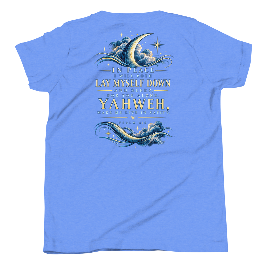 Rest Easy | Psalm 4:8 Youth Christian T-Shirt