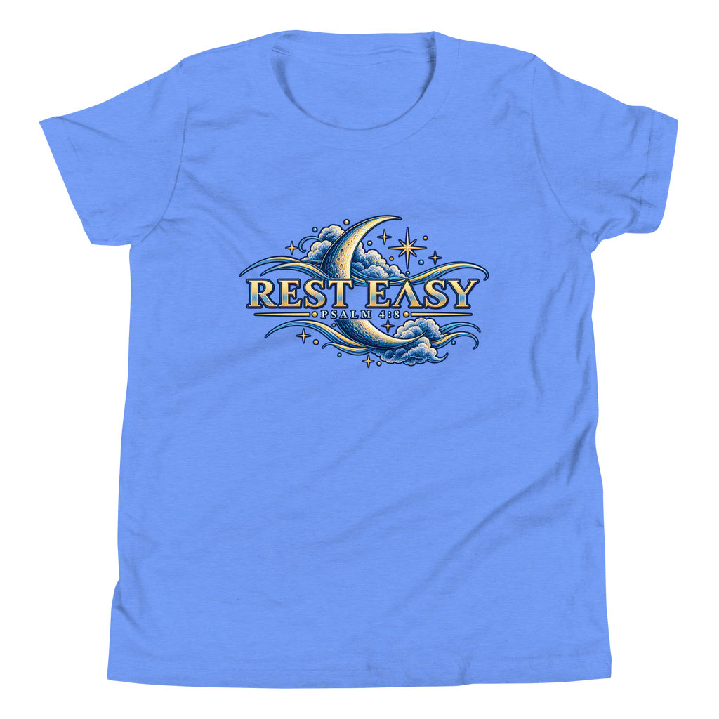 Rest Easy | Psalm 4:8 Youth Christian T-Shirt