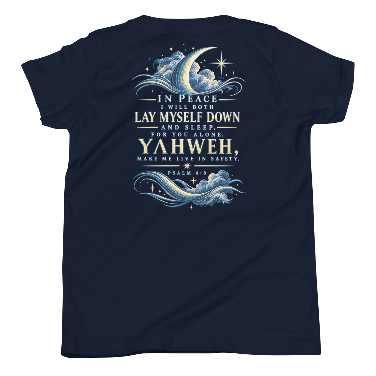 Rest Easy | Psalm 4:8 Youth Christian T-Shirt