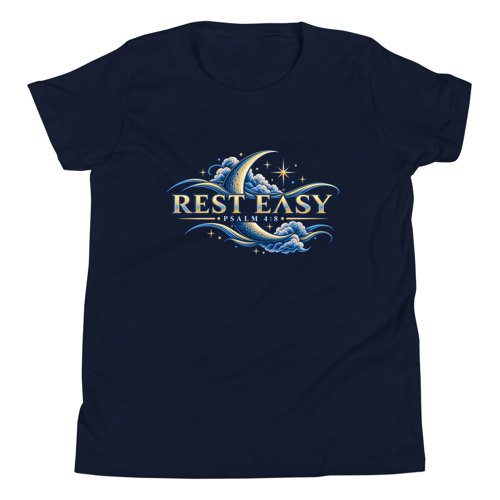 Rest Easy | Psalm 4:8 Youth Christian T-Shirt