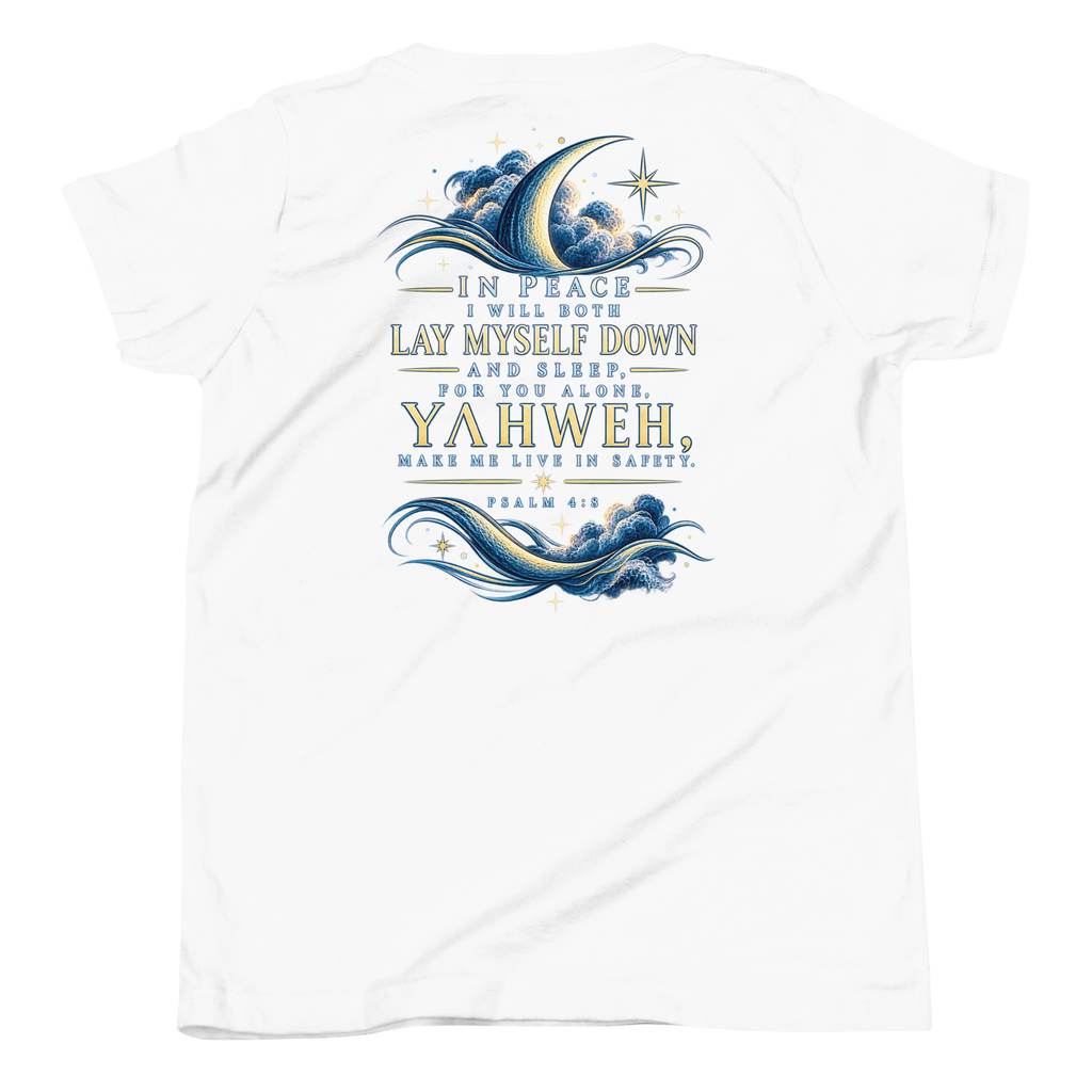 Rest Easy | Psalm 4:8 Youth Christian T-Shirt