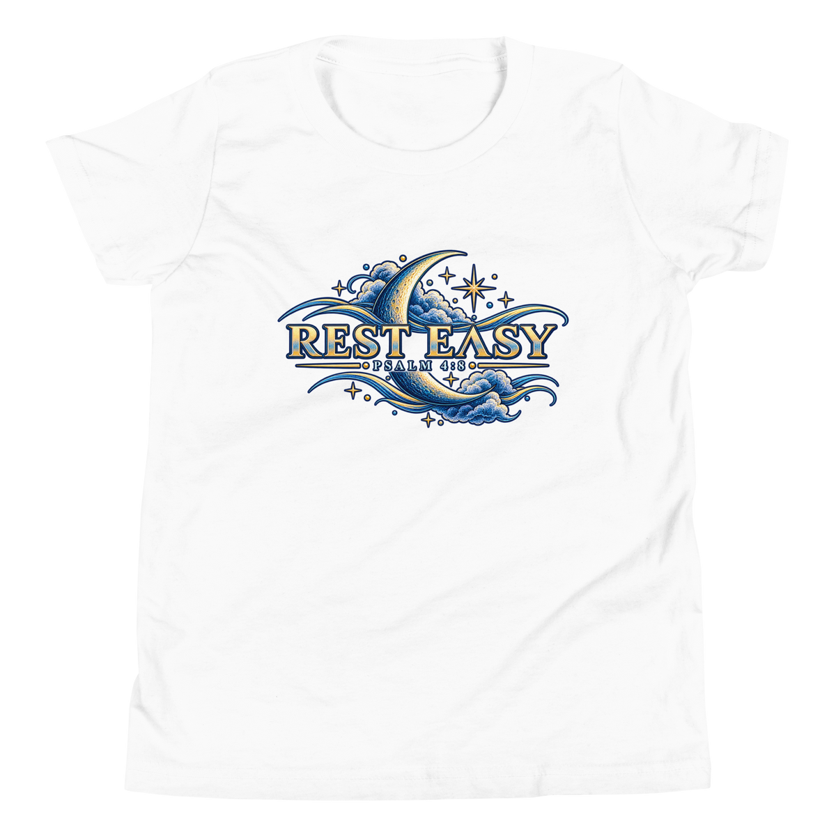 Rest Easy | Psalm 4:8 Youth Christian T-Shirt