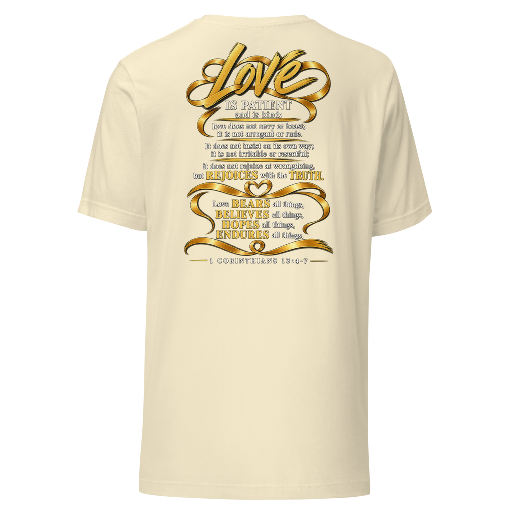 Women's this is love Christian T-shirt natural back mockup