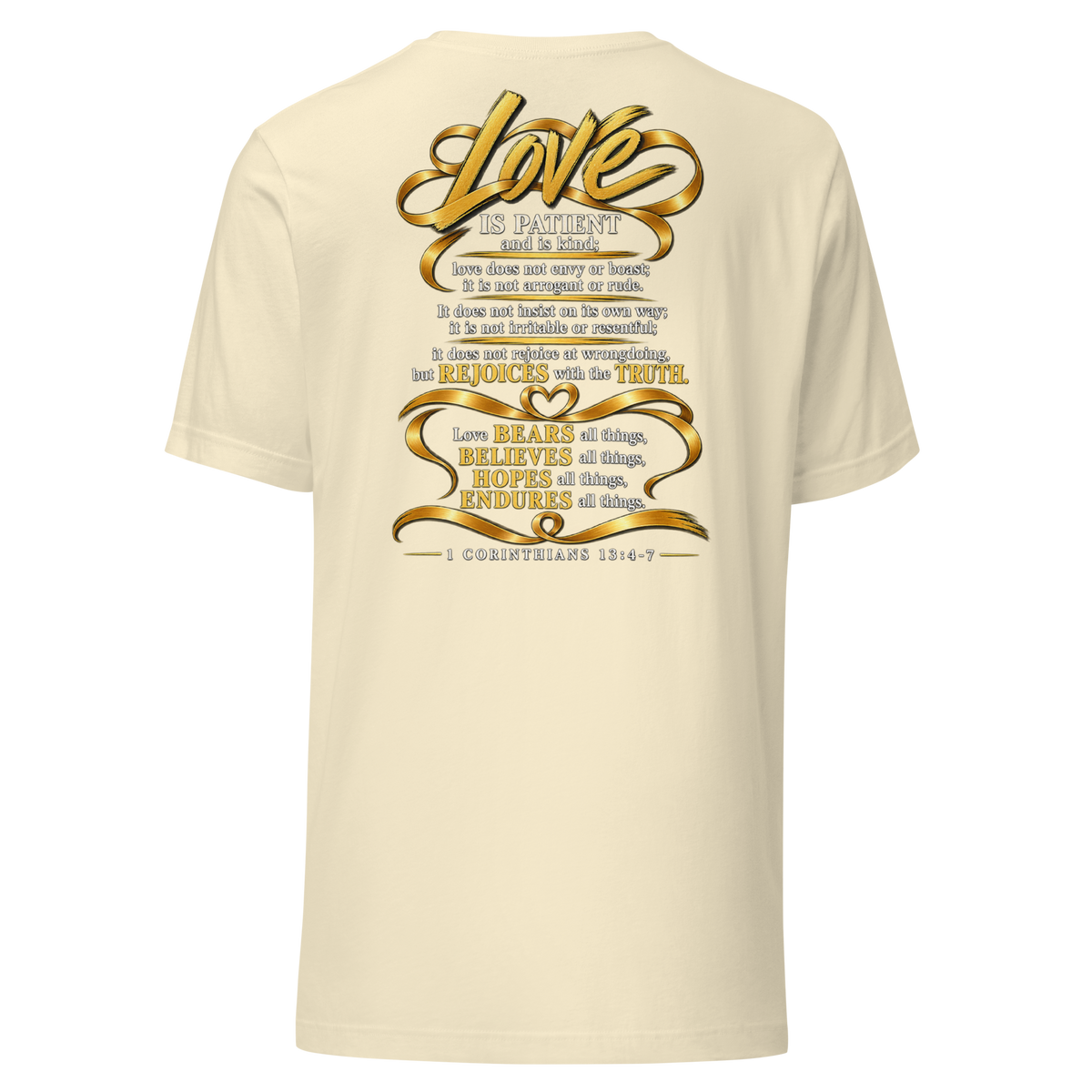 Women's this is love Christian T-shirt natural back mockup